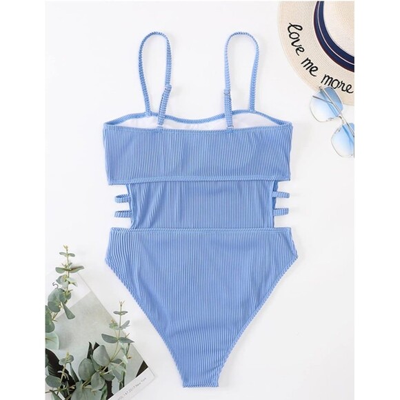 Hilinker Spaghetti Strap 1Piece Swimsuit NWT Tummy Control Bathing Suit Size M - Picture 1 of 12